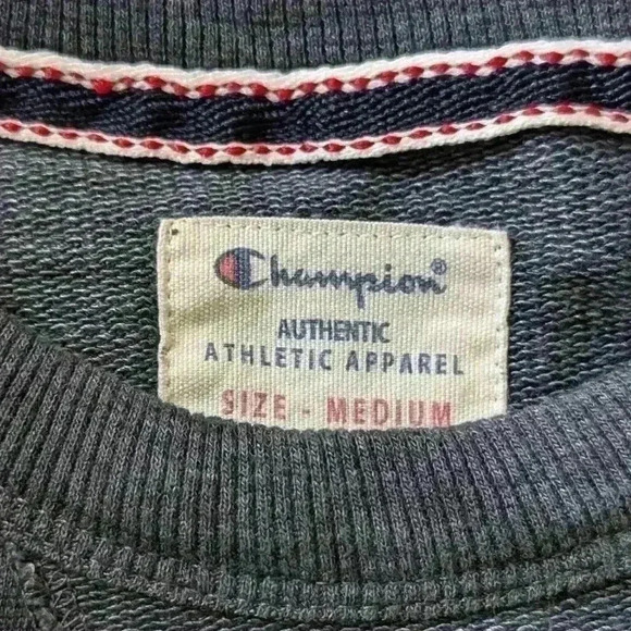 Champion Crew Neck Sweater -- Size M -- Heather Gray Varsity Athletic - Picture 9 of 10
